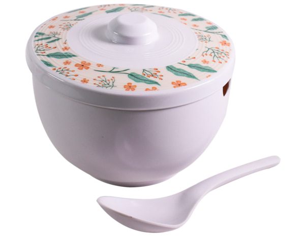 Cassie Rice Bowl with Cover and Spoon