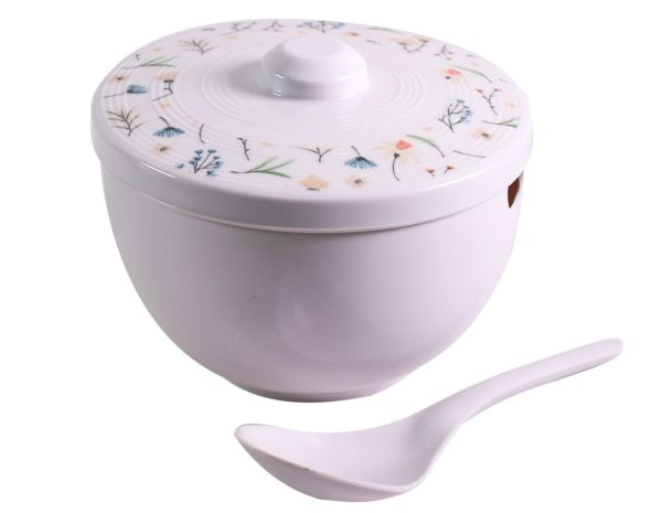 Jill Rice Bowl with Cover and Spoon