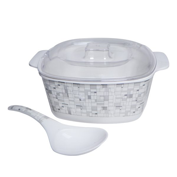 Mosaic 9"x4" Square Casserole with PC Cover and Spoon