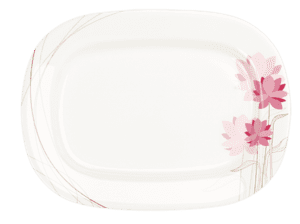 Pink Flora 10" Rectangular Serving Plate