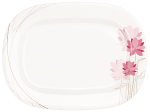 Pink Flora 12" Rectangular Serving Plate