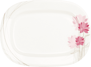 Pink Flora 14" Rectangular Serving Plate