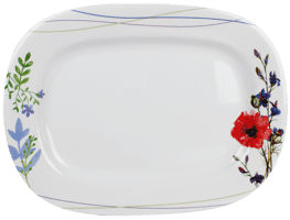 Tea Rose 14" Rectangular Serving Plate