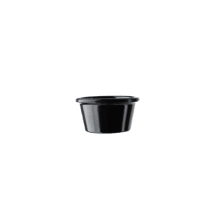 Plain Black 3" Deep Sauce Dish
