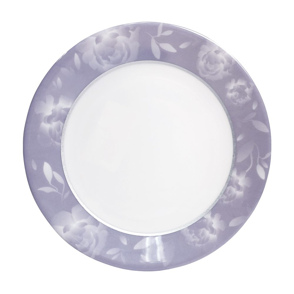 Grace 10" Dinner Plate with Silver Lining
