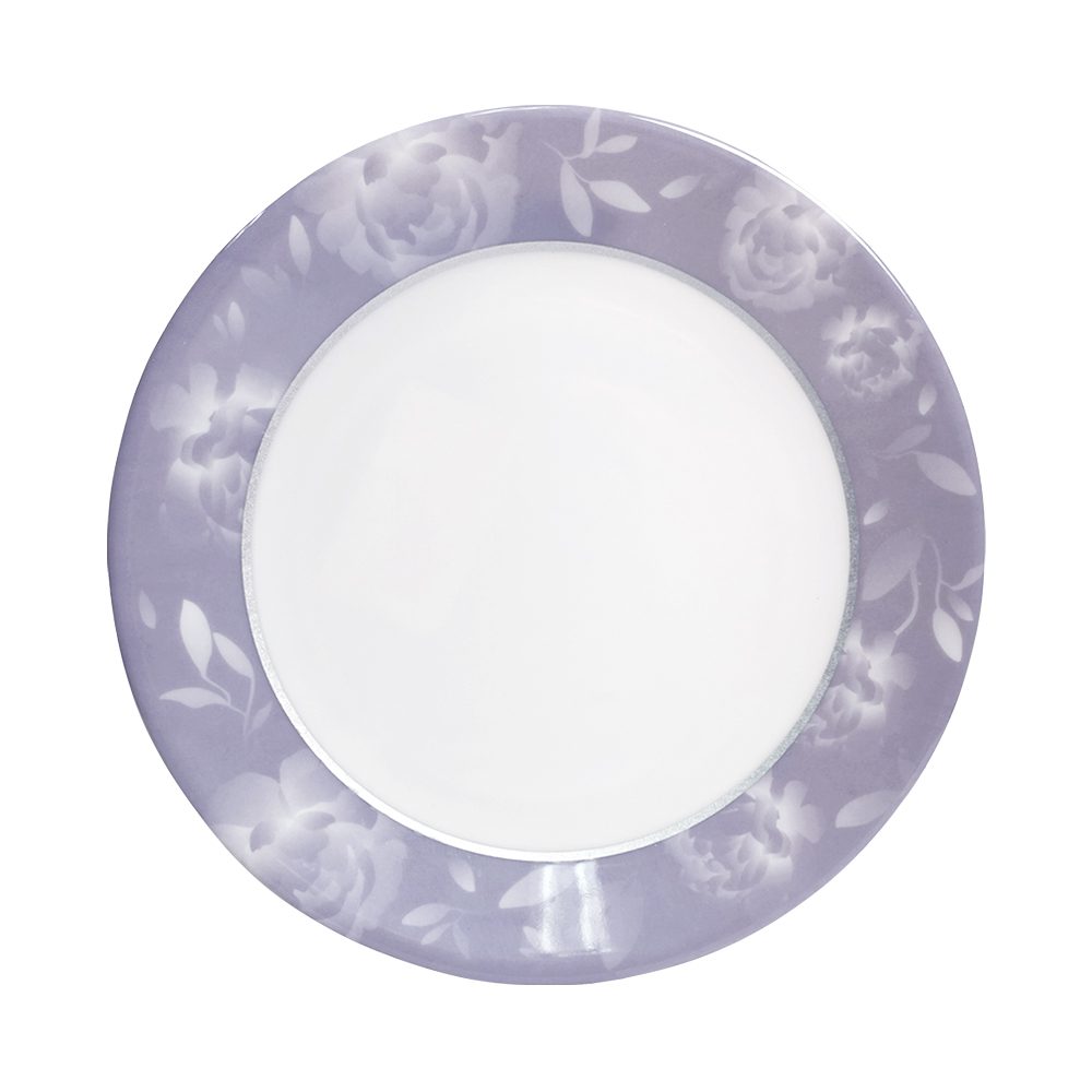 Grace 9" Dinner Plate with Silver Lining