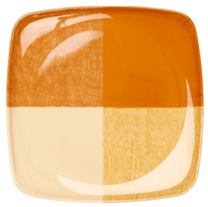 Orange PD 11" Square Plate